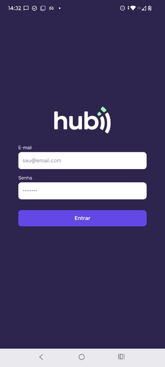 Tela de login do app Gestor de Pedidos.